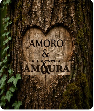 Amoro and Amoura carved into a living tree